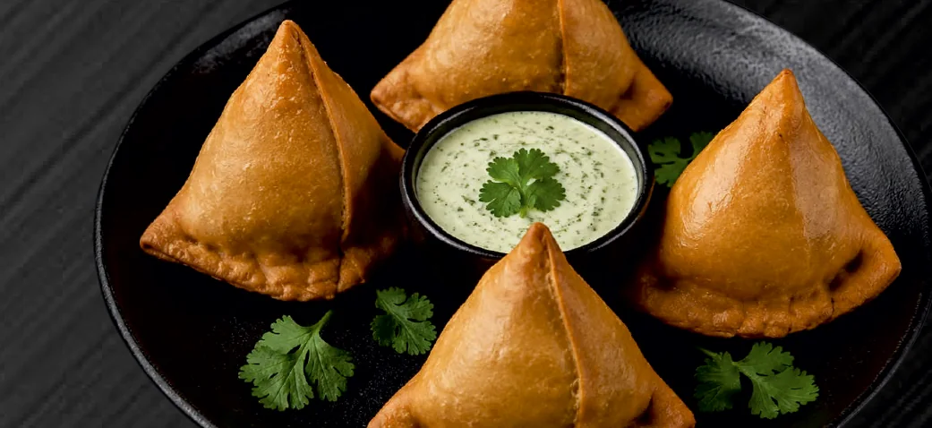Falafel und Sambosa mit Dip